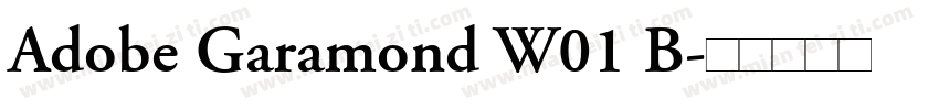 Adobe Garamond W01 B字体转换